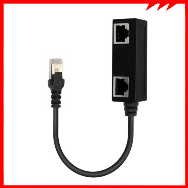 Network Cable Adapter Cable Connecting Line One Male 3 Bus CATE 6 Line - Image 6